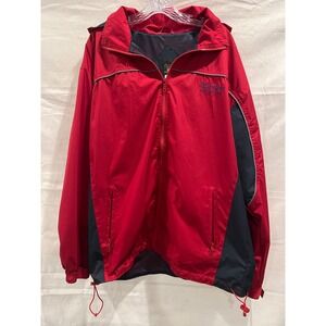 Cheneral Yellowstone National Park Windbreaker Jacket Red Navy Mens XL Full Zip
